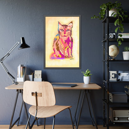 Cat Gaze- Framed Art