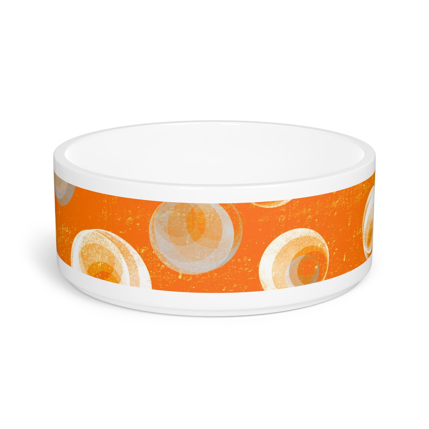 Pet Bowl - Orange Bubbles