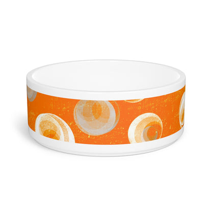 Pet Bowl - Orange Bubbles