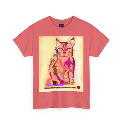 Unisex Heavy Cotton Tee - Cat Gaze print