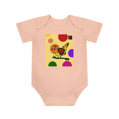 Baby Short Sleeve Bodysuit -Dotted and Feathered edition