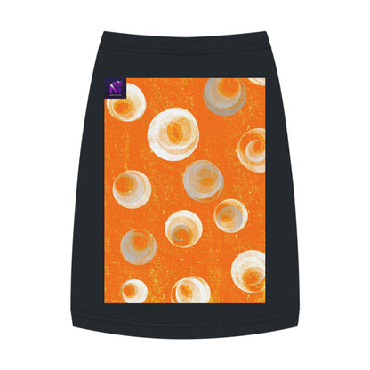 Designer Pet Tank Top - Orange Bubbles