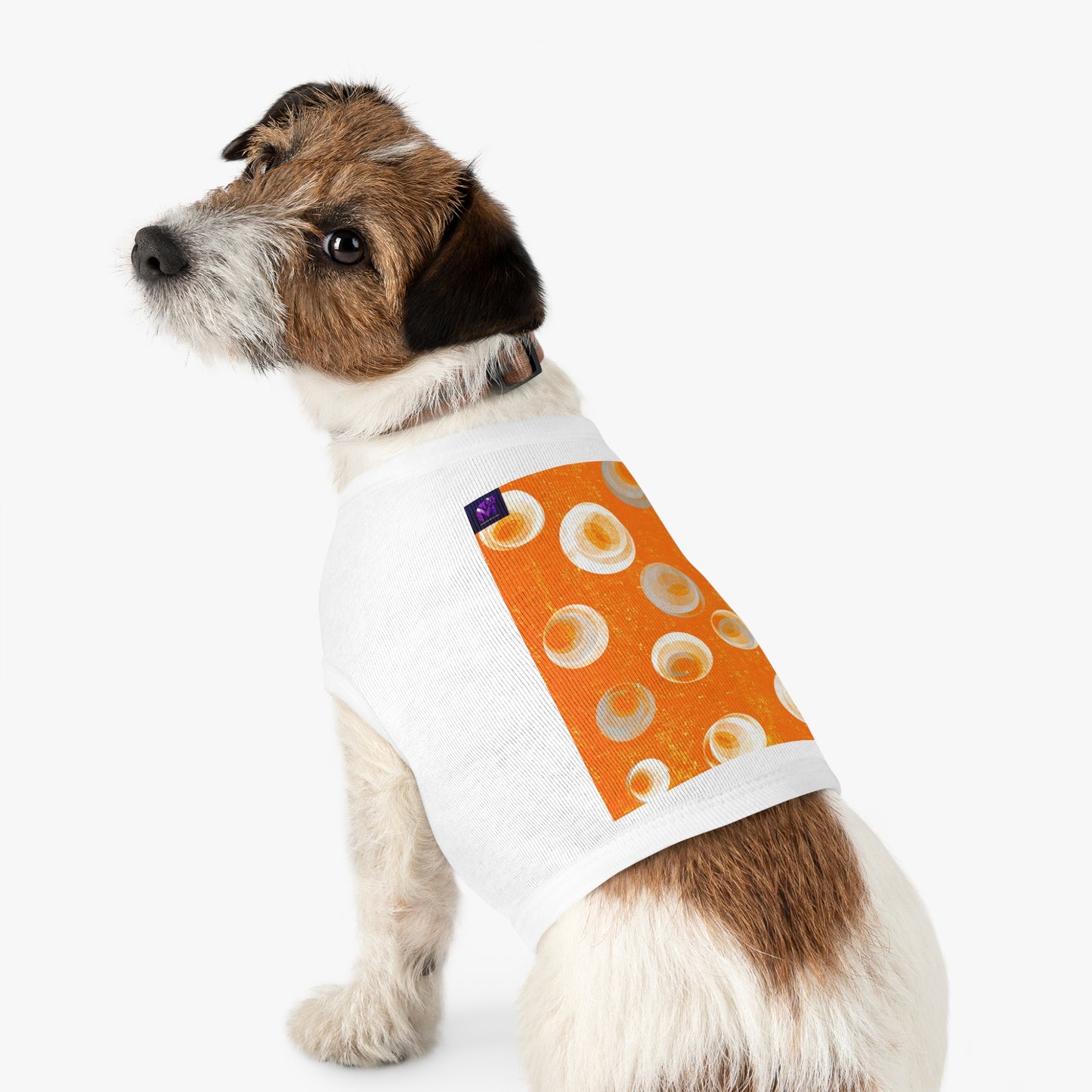 Designer Pet Tank Top - Orange Bubbles