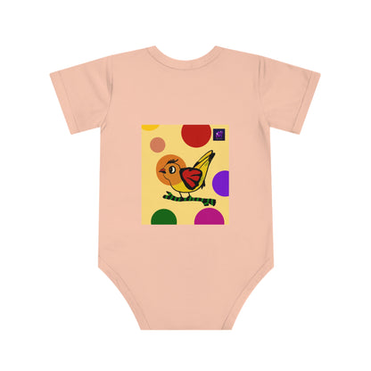 Baby Short Sleeve Bodysuit -Dotted and Feathered edition