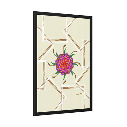 UV Magenta flower -Framed Art