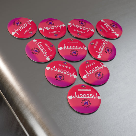Charity Magnet - Limited edition  Heartbeat Design -Round(10 pcs)