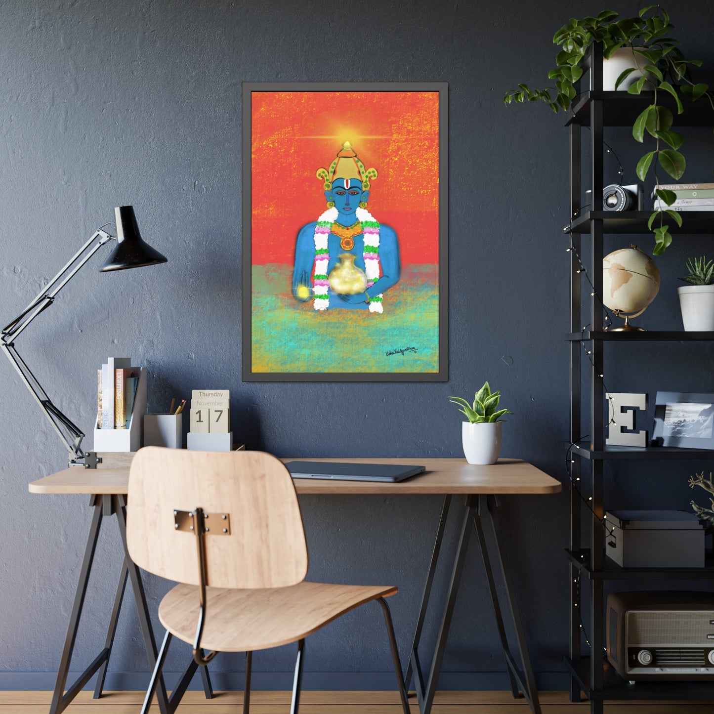 Sacred Shri Dhanvantari - Framed Art