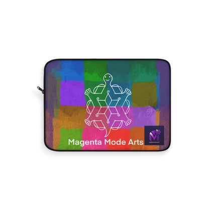 Laptop Sleeve - Sacred Dot Matrix Turtle  print