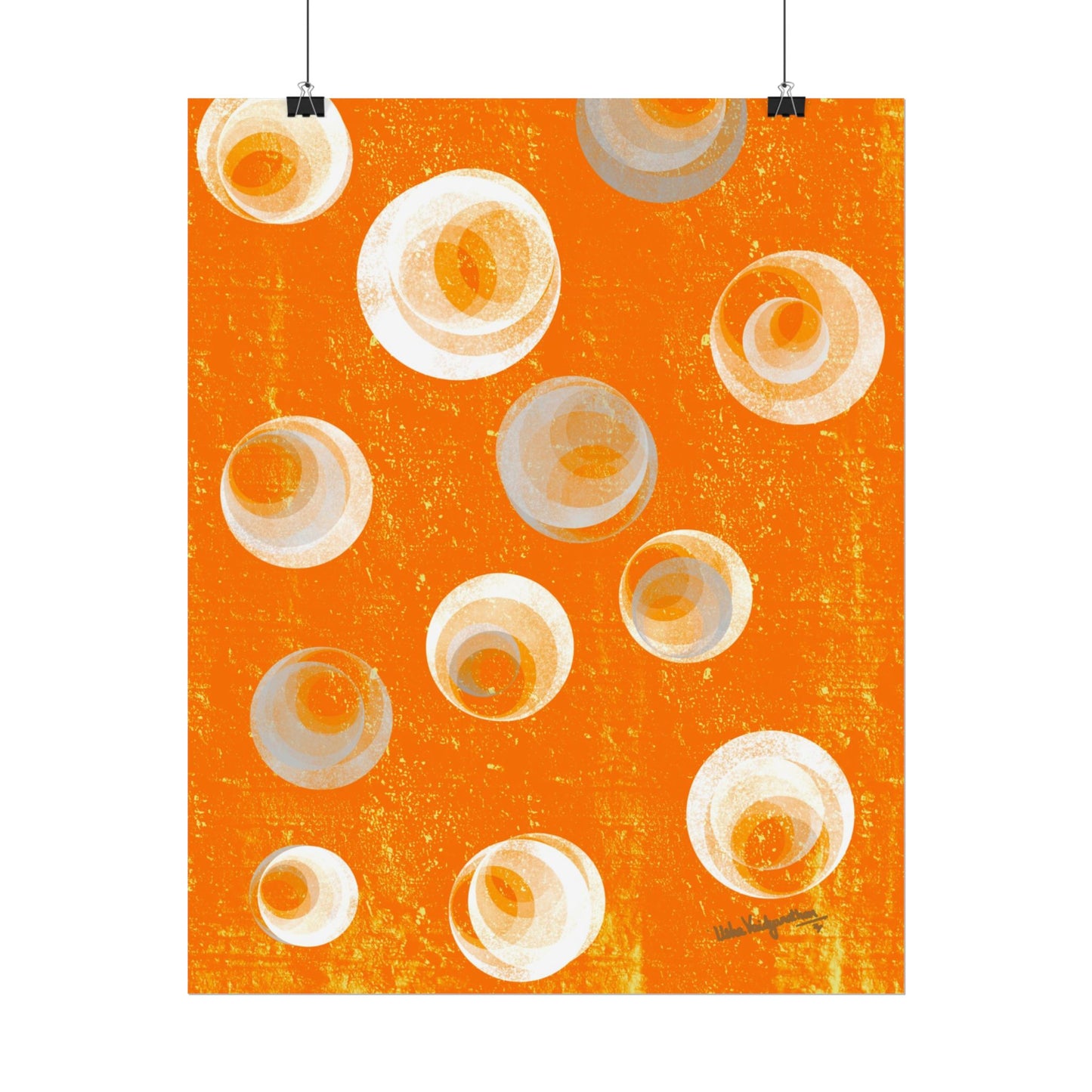 Orange Bubbles - Rolled Posters