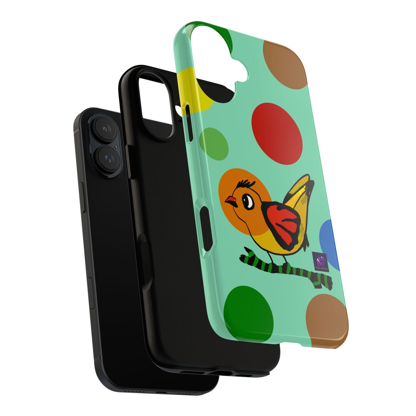 Phone Case - 40 Phone Models- Dotted and Feathered art print