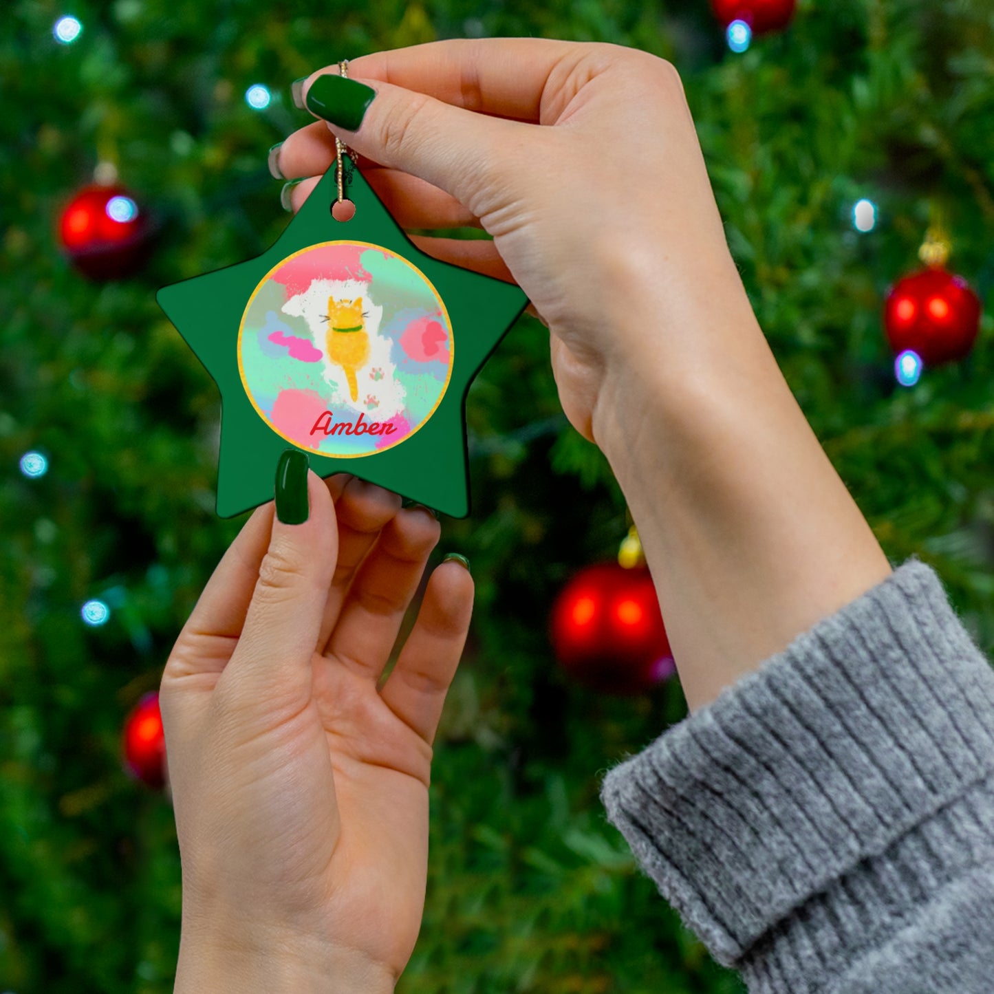 Customised Ornaments that meow (Star,Circle,Heart,Snowflake)