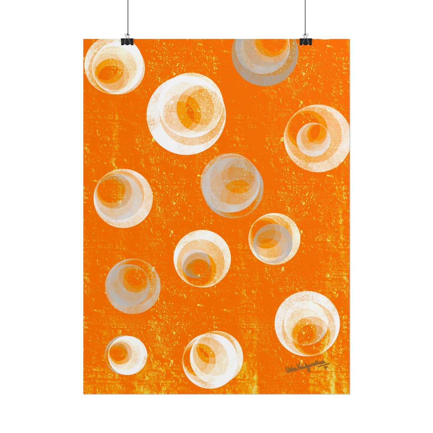 Orange Bubbles - Rolled Posters