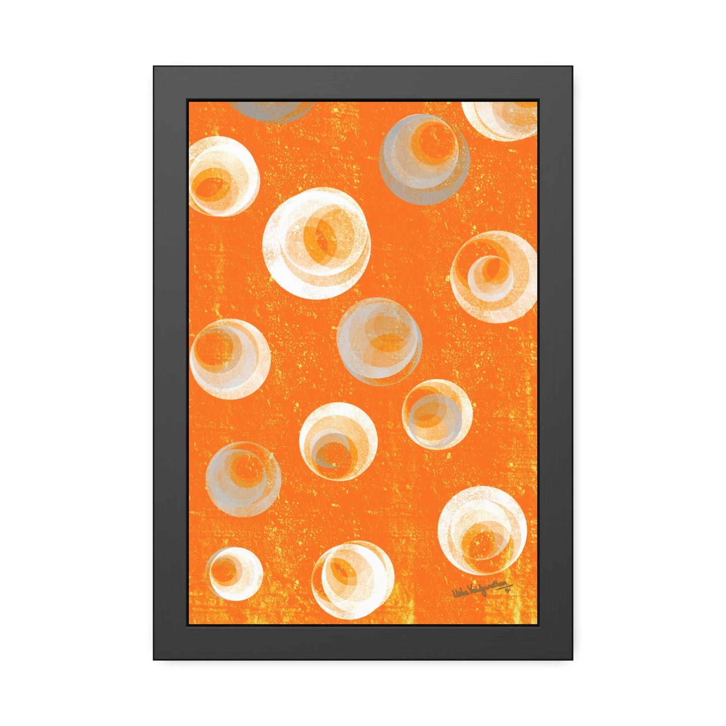 Orange Bubbles - Framed Art