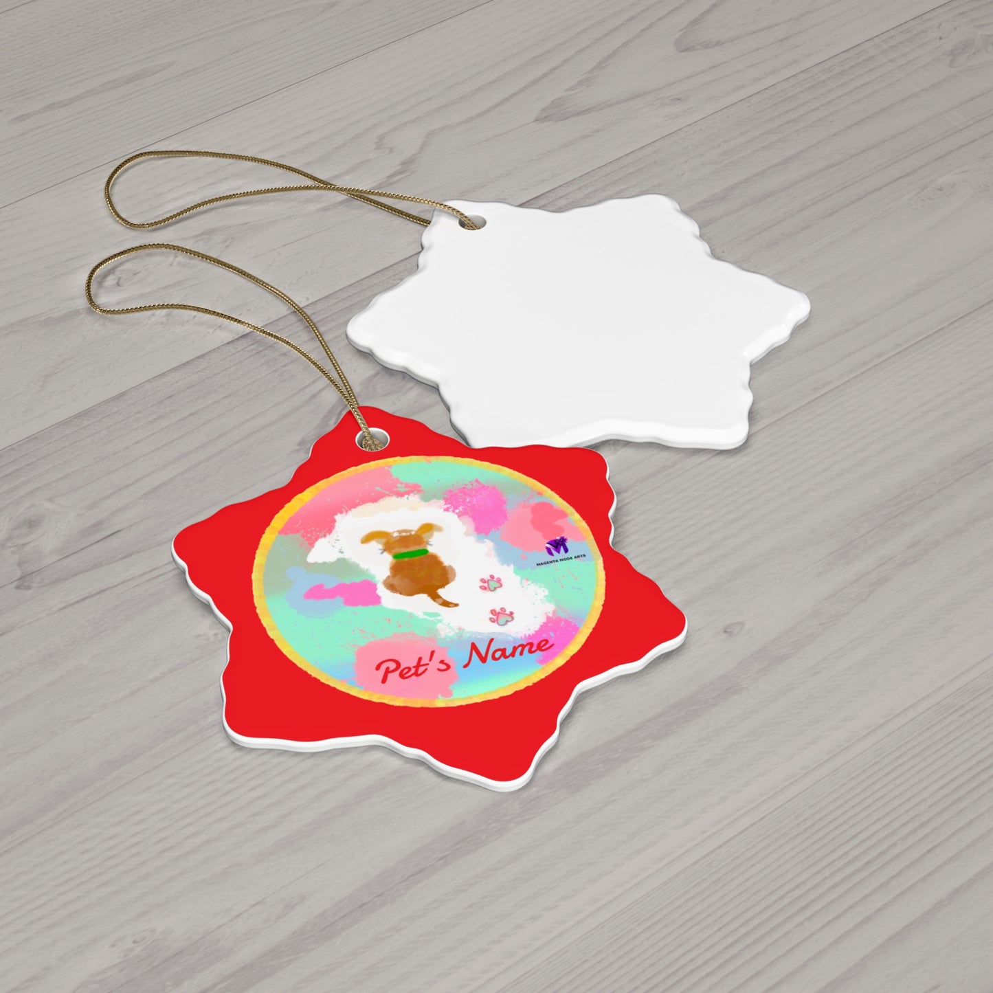 Customised Ornaments that bark (Star,Circle,Heart,Snowflake)