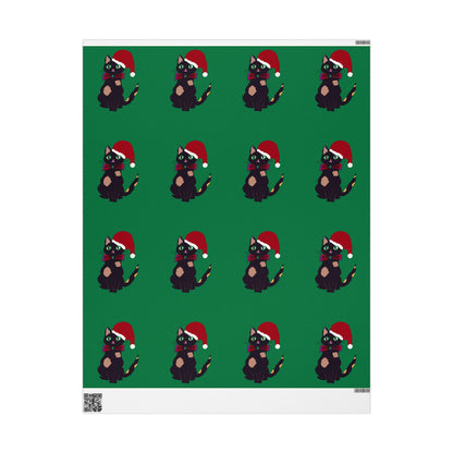 Gift Wrapping Papers - Santa Cat