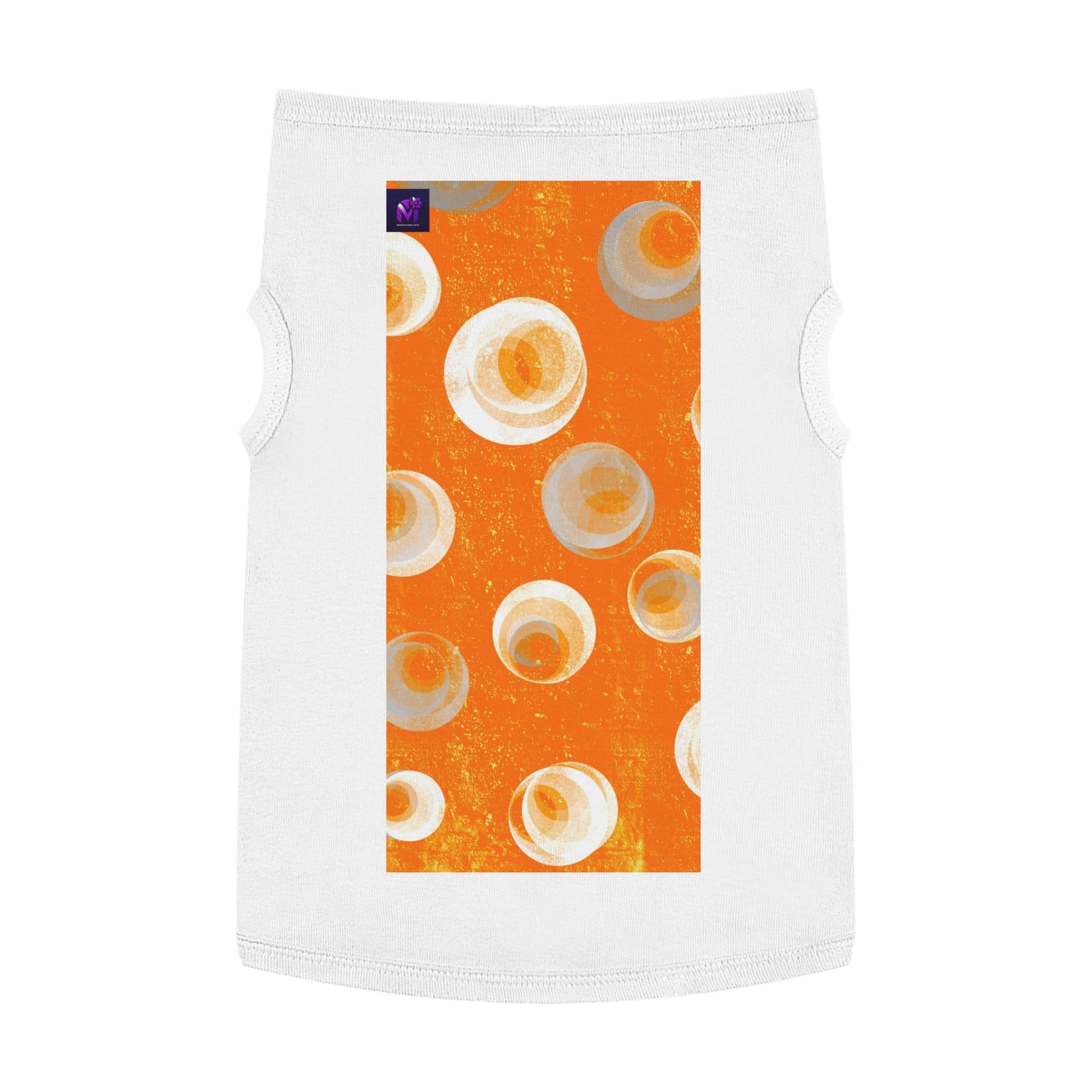 Designer Pet Tank Top - Orange Bubbles