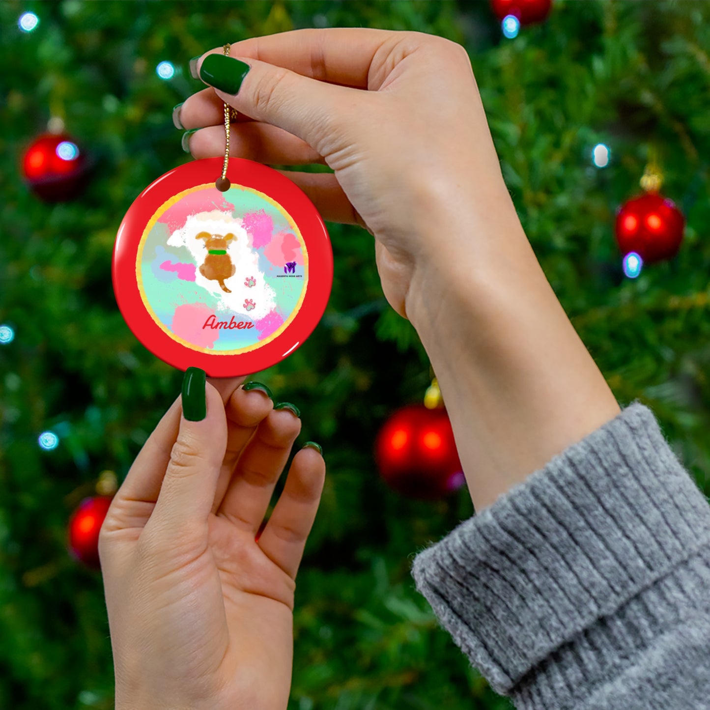 Customised Ornaments that bark (Star,Circle,Heart,Snowflake)