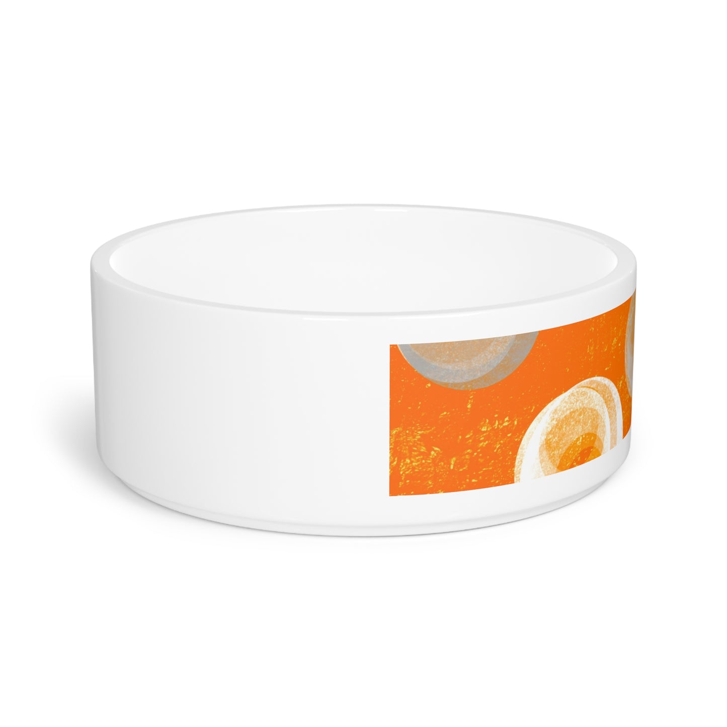 Pet Bowl - Orange Bubbles