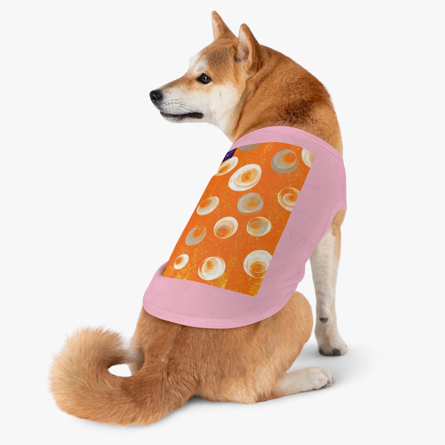 Designer Pet Tank Top - Orange Bubbles