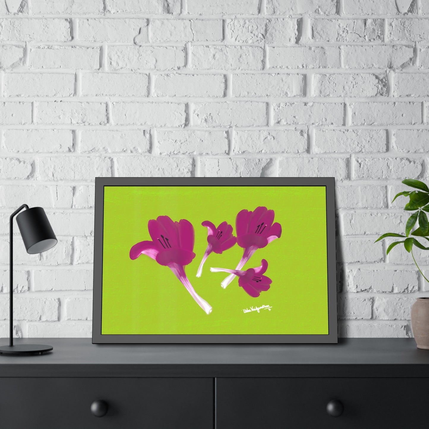 December Delights Magenta  - Framed Art