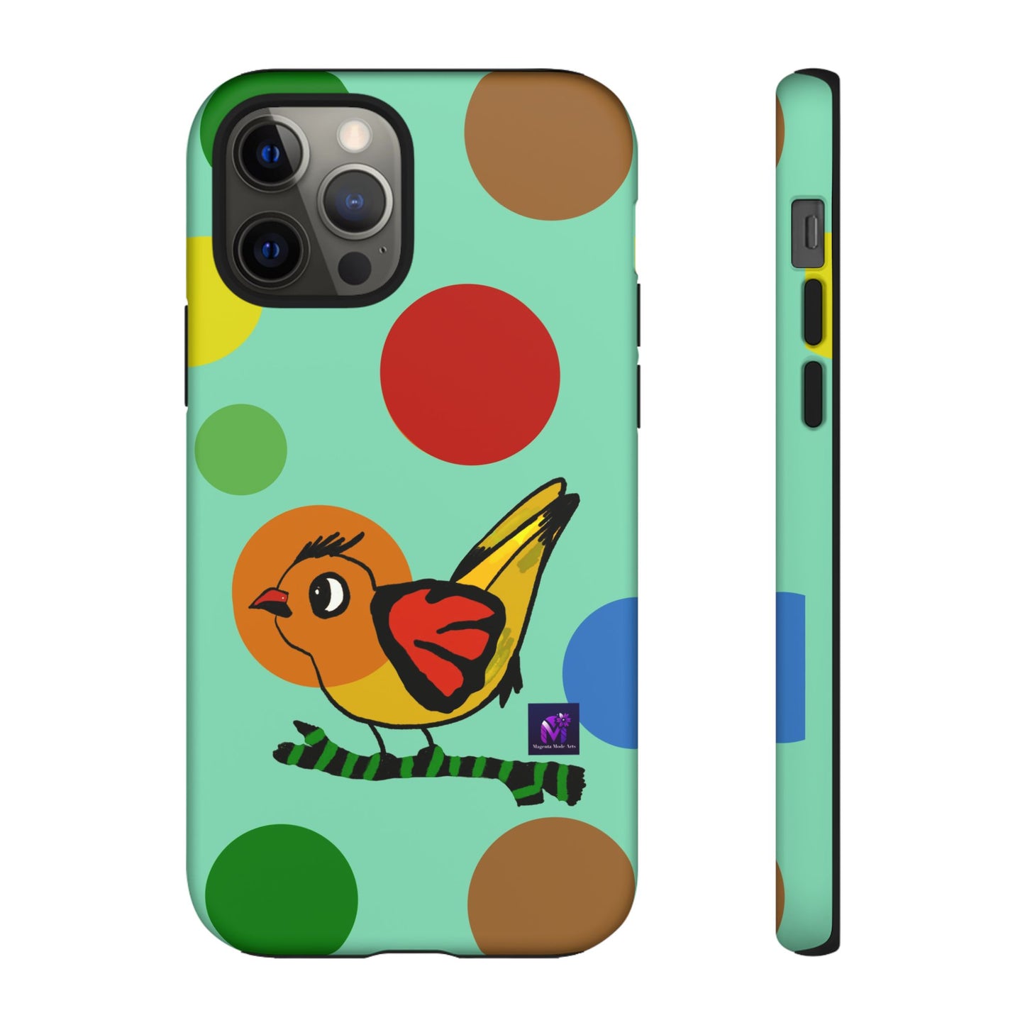 Phone Case - 40 Phone Models- Dotted and Feathered art print