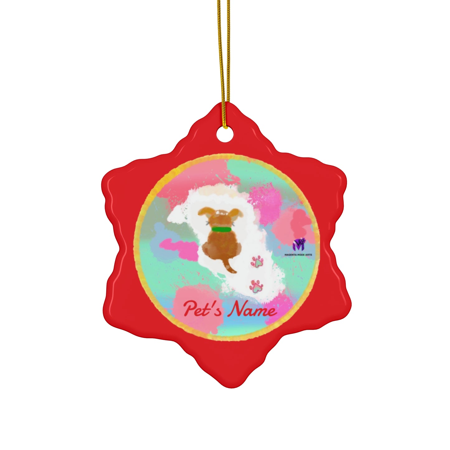 Customised Ornaments that bark (Star,Circle,Heart,Snowflake)