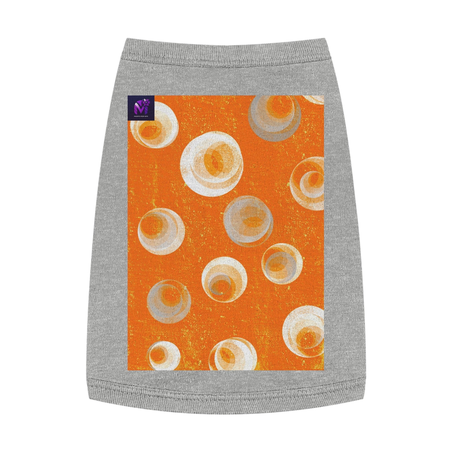 Designer Pet Tank Top - Orange Bubbles