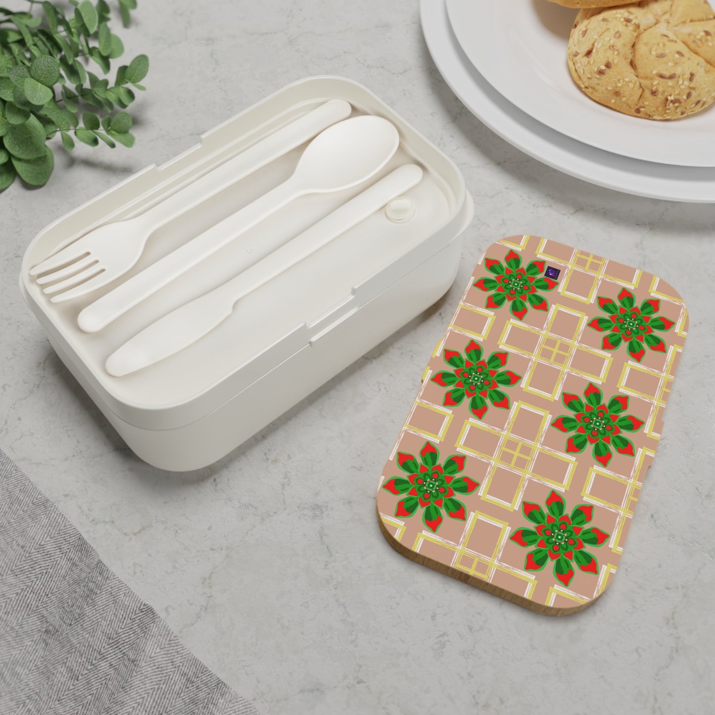 Bento Lunch Box -Festive print