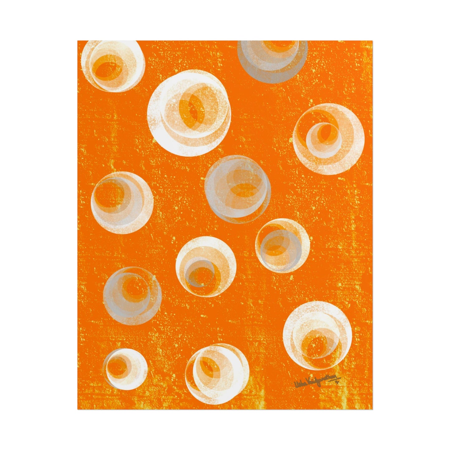 Orange Bubbles - Rolled Posters