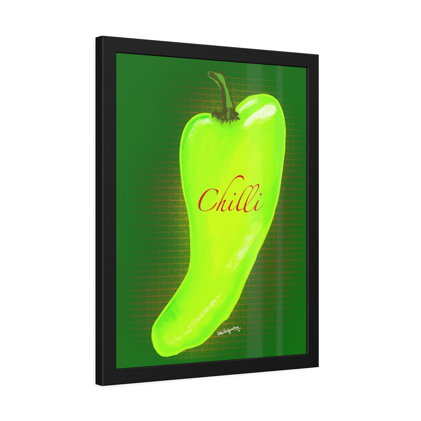 Fluorescent Chilli - Framed Art