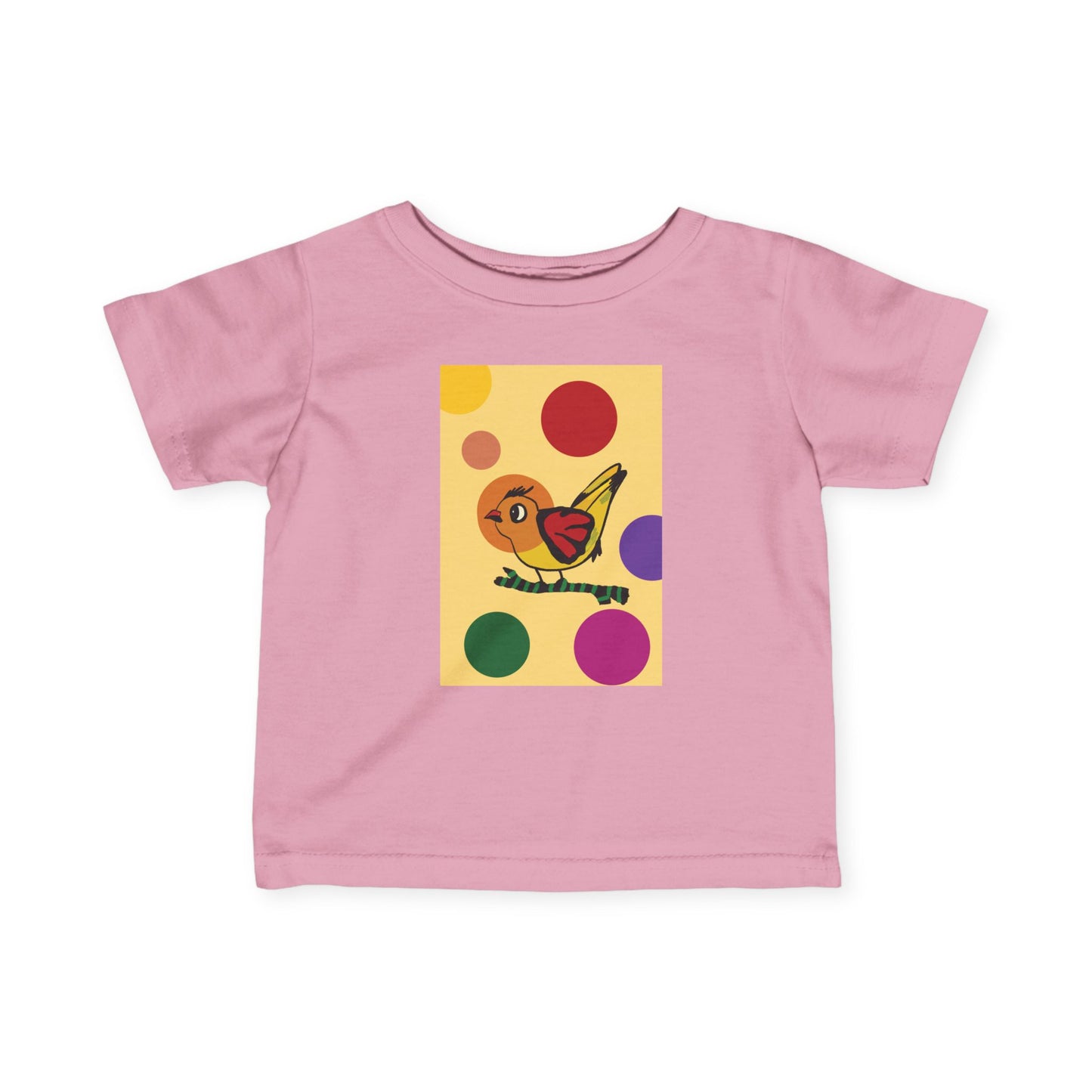 Infant Fine Jersey Tee - Dotted and feathered Girls