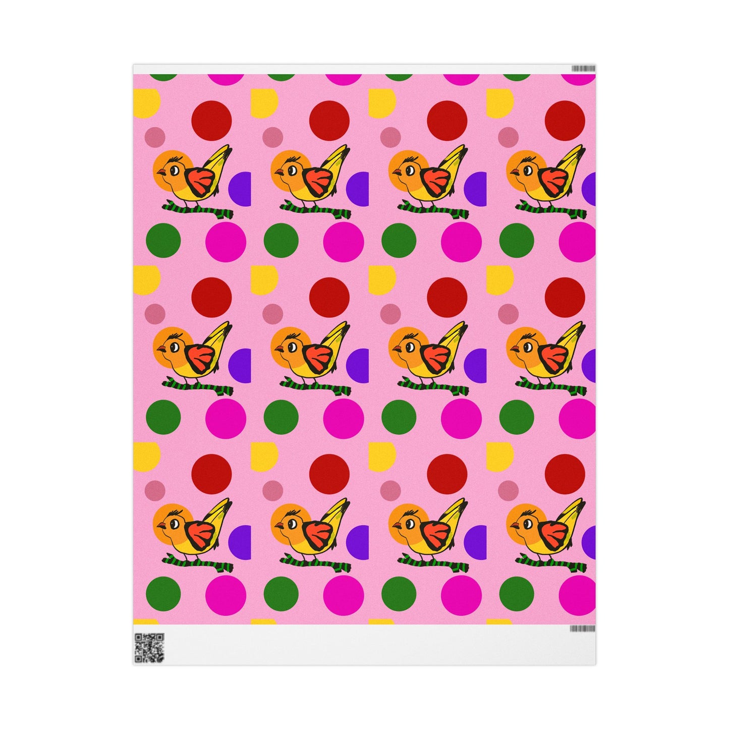 Gift Wrapping Papers-Chirpy Cheer wrap pink