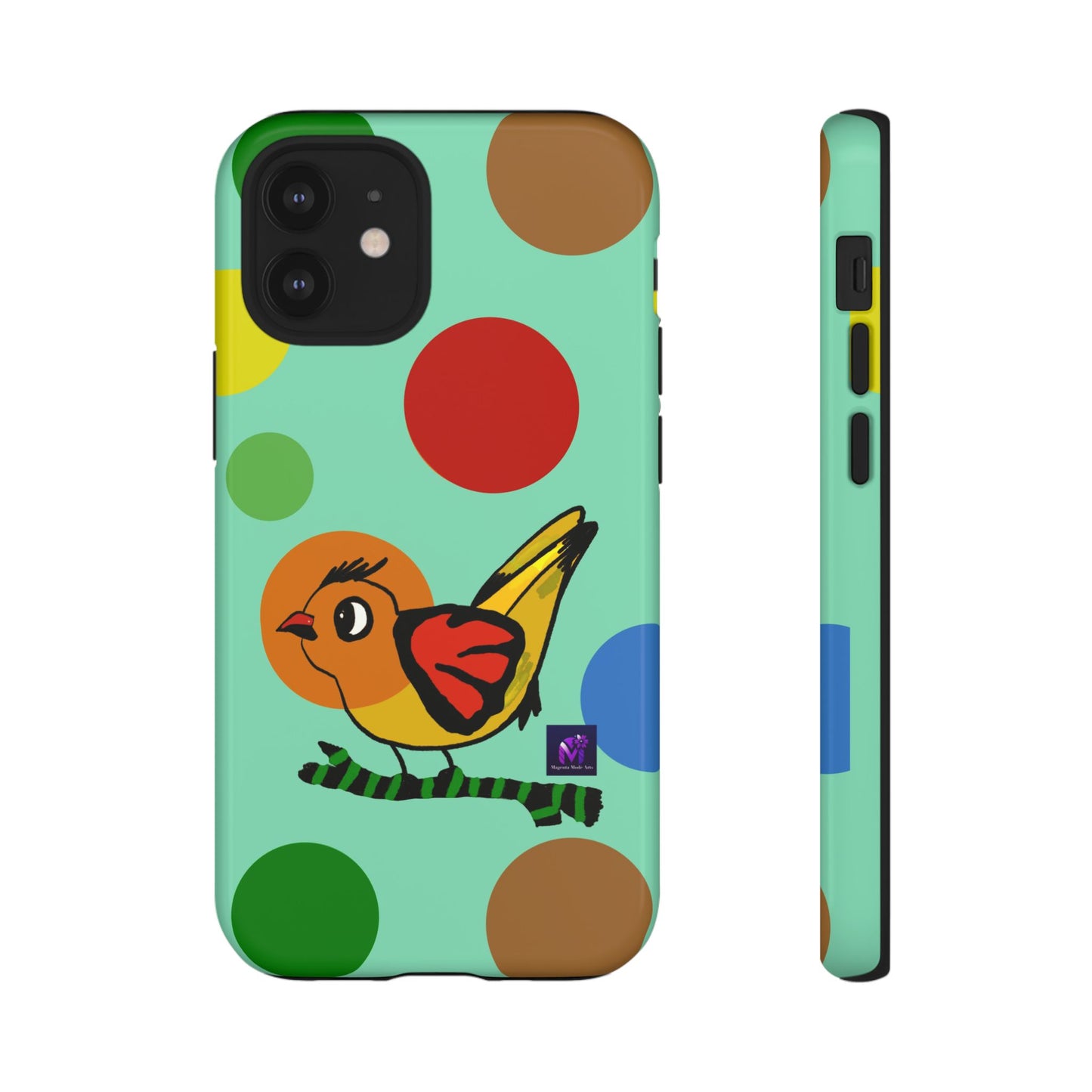 Phone Case - 40 Phone Models- Dotted and Feathered art print