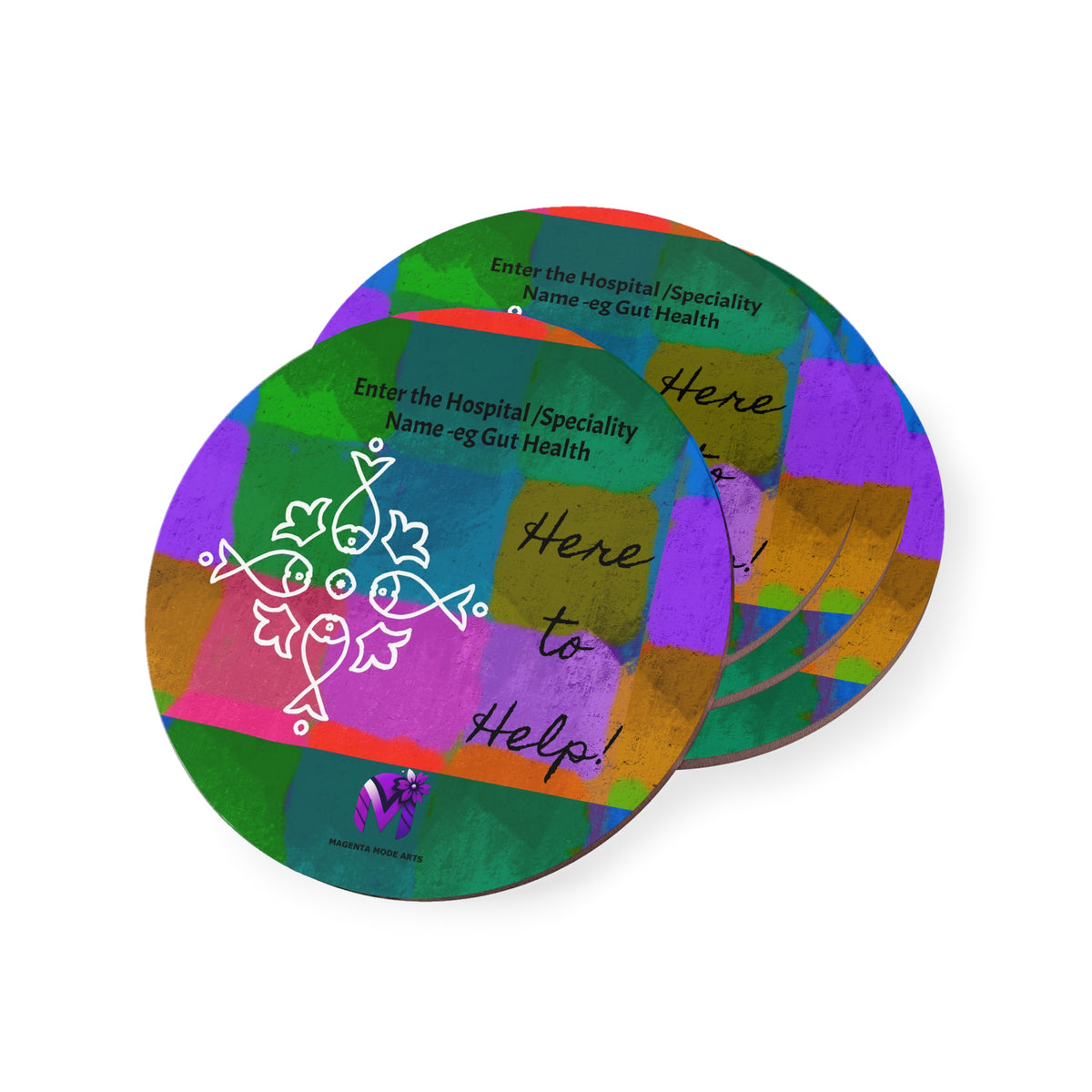Personalised Speciality Coasters- Healthcare themed( Round/Square)