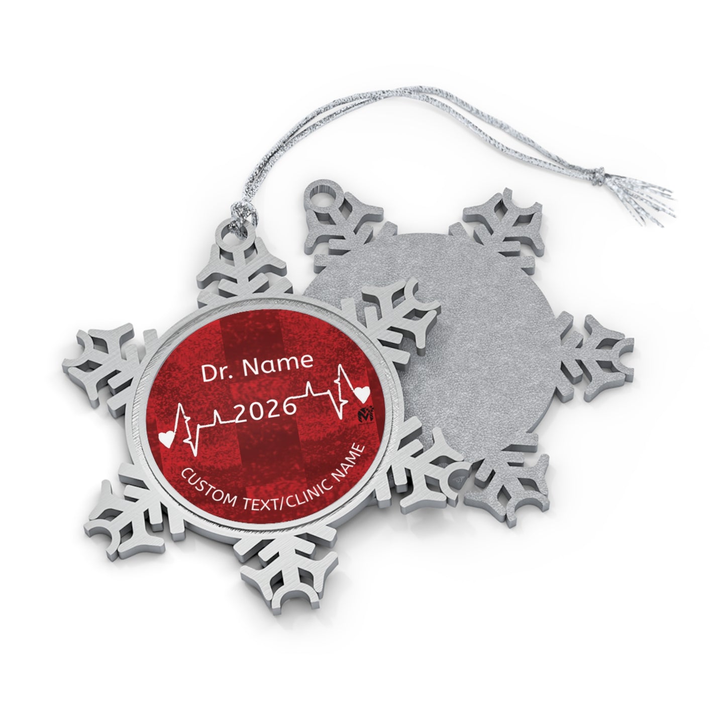 Customised Pewter Snowflake Ornament - Medical practitioners