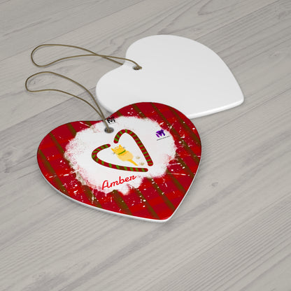 Customised Kitty Ceramic Ornament (Star,Circle,Heart,Snowflake)