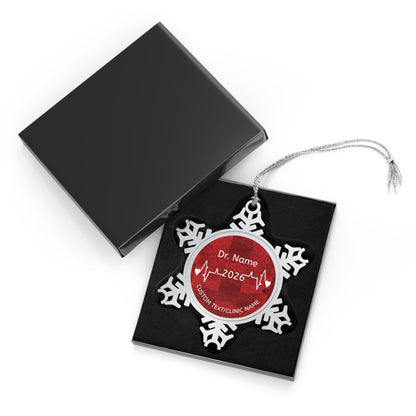 Customised Pewter Snowflake Ornament - Medical practitioners