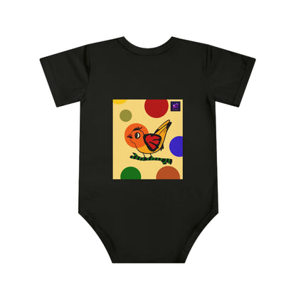 Baby Short Sleeve Bodysuit -Dotted and Feathered edition