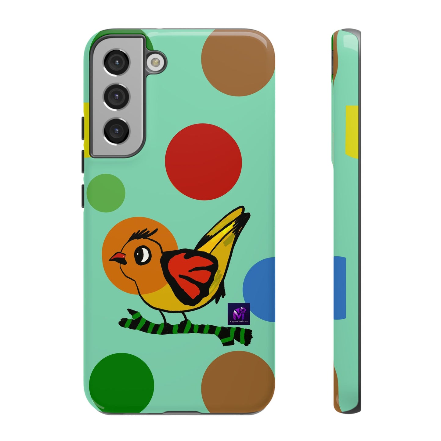 Phone Case - 40 Phone Models- Dotted and Feathered art print