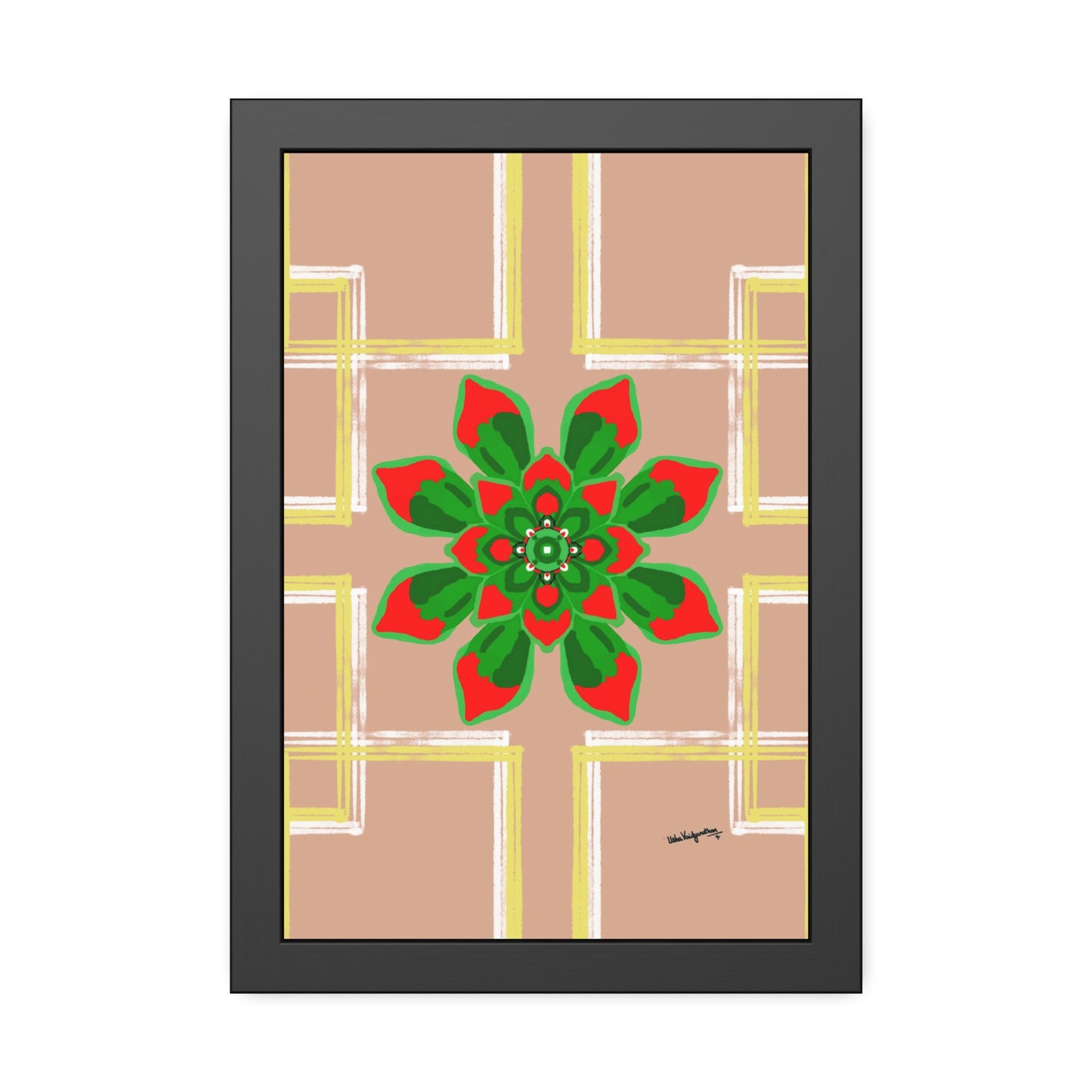 Succulent Radiance - Framed Art