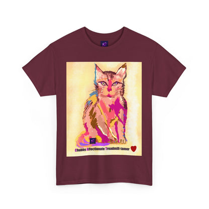 Unisex Heavy Cotton Tee - Cat Gaze print