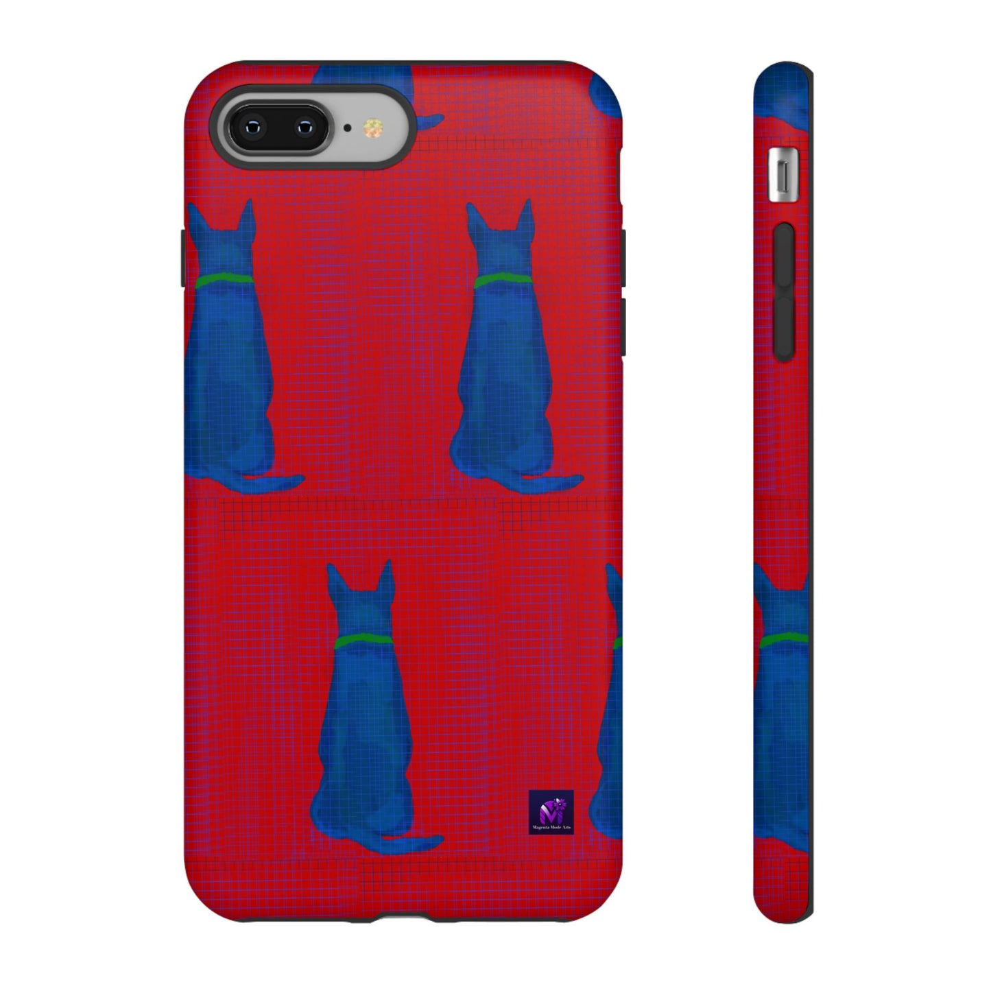 Phone Case -35 Phone Models- Dog loves grids