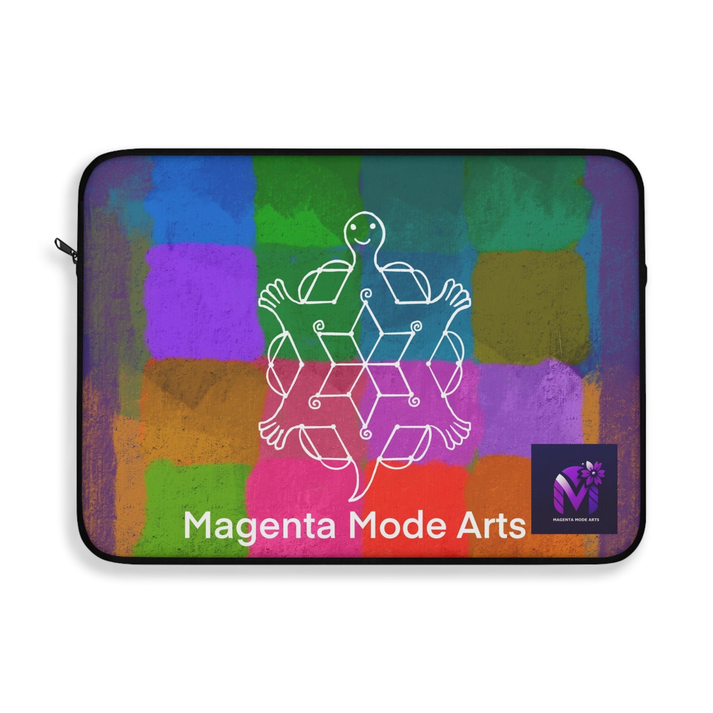 Laptop Sleeve - Sacred Dot Matrix Turtle  print