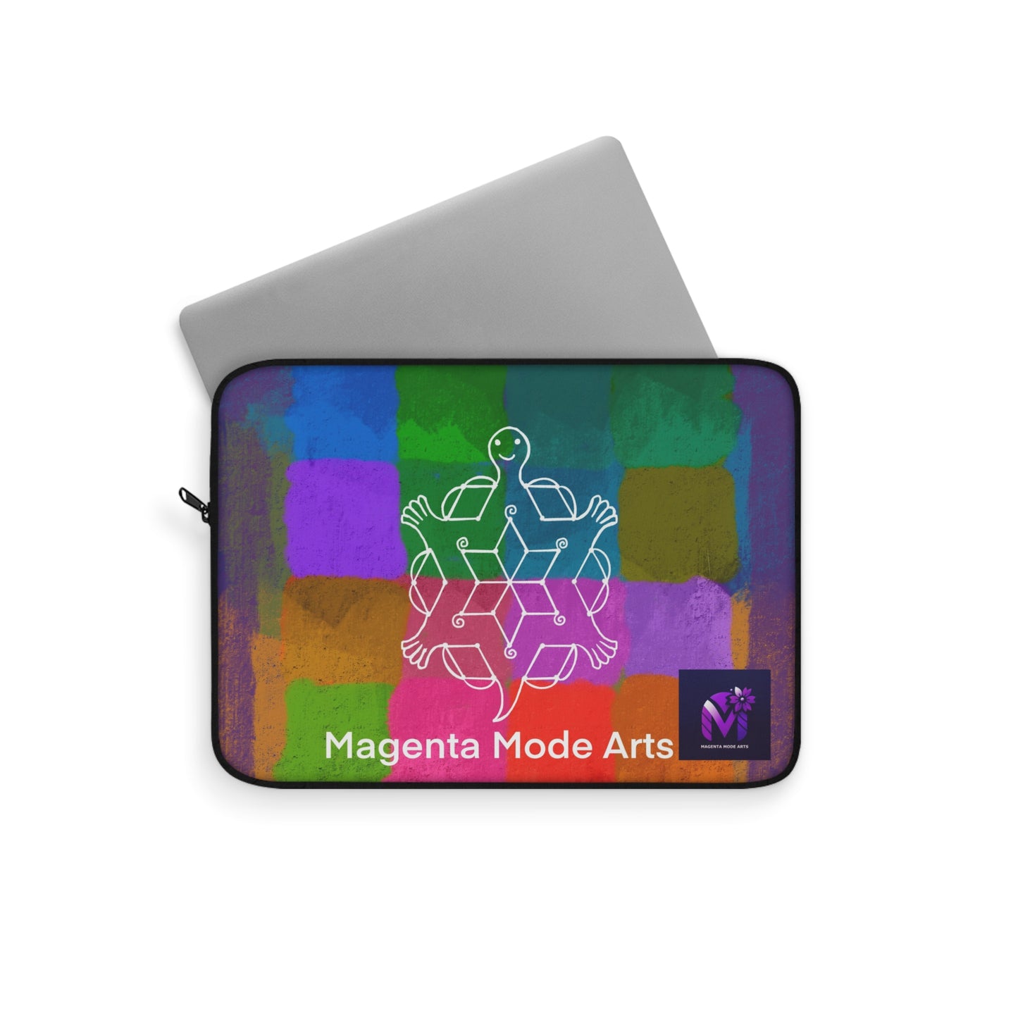 Laptop Sleeve - Sacred Dot Matrix Turtle  print