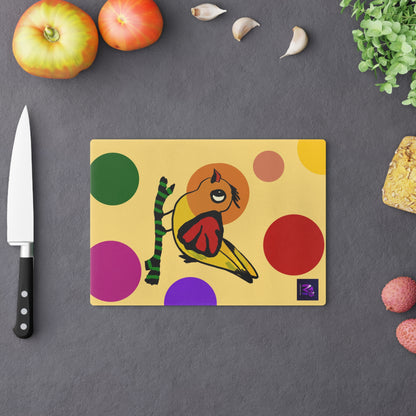 Cutting Board -Dotted and Feathered print