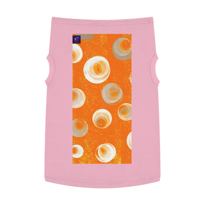 Designer Pet Tank Top - Orange Bubbles