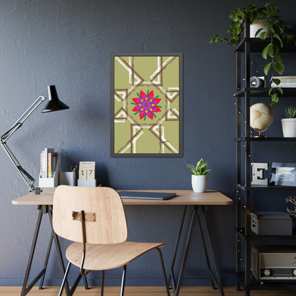 Moss Flower - Framed Art