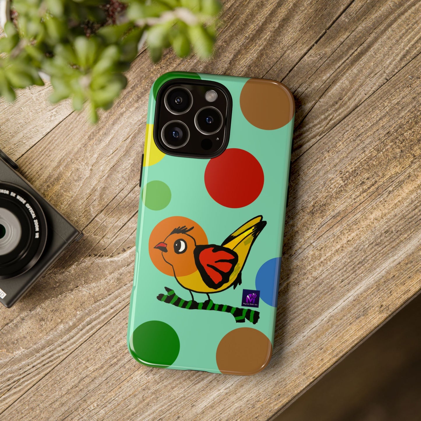 Phone Case - 40 Phone Models- Dotted and Feathered art print