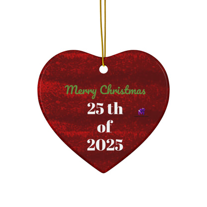 Limited edition Date 25/2025 Ornament (Star,Circle,Heart,Snowflake)