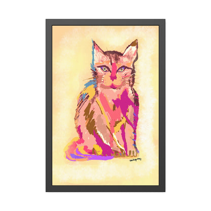 Cat Gaze- Framed Art